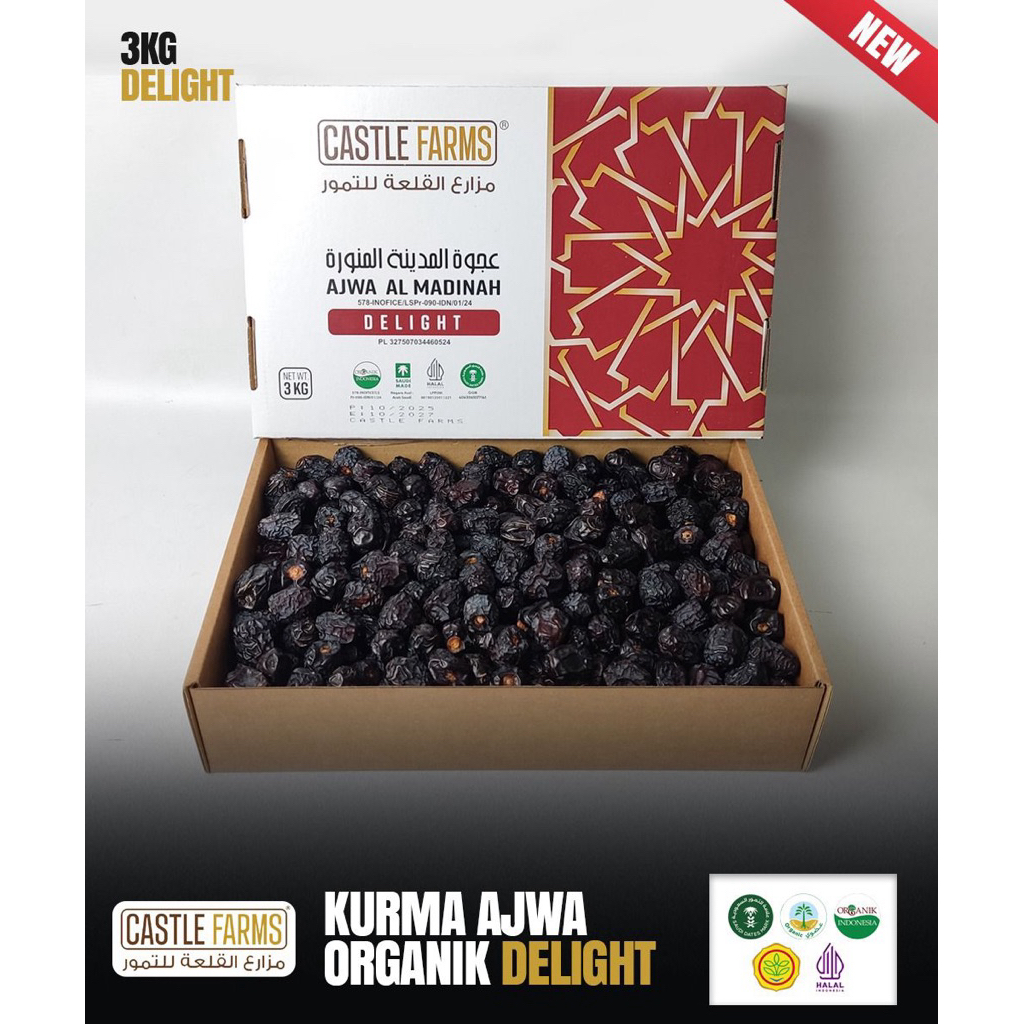 Kurma Ajwa Premium 3kg/Kurma Nabi/Kurma Ajwa/Kurma Premium