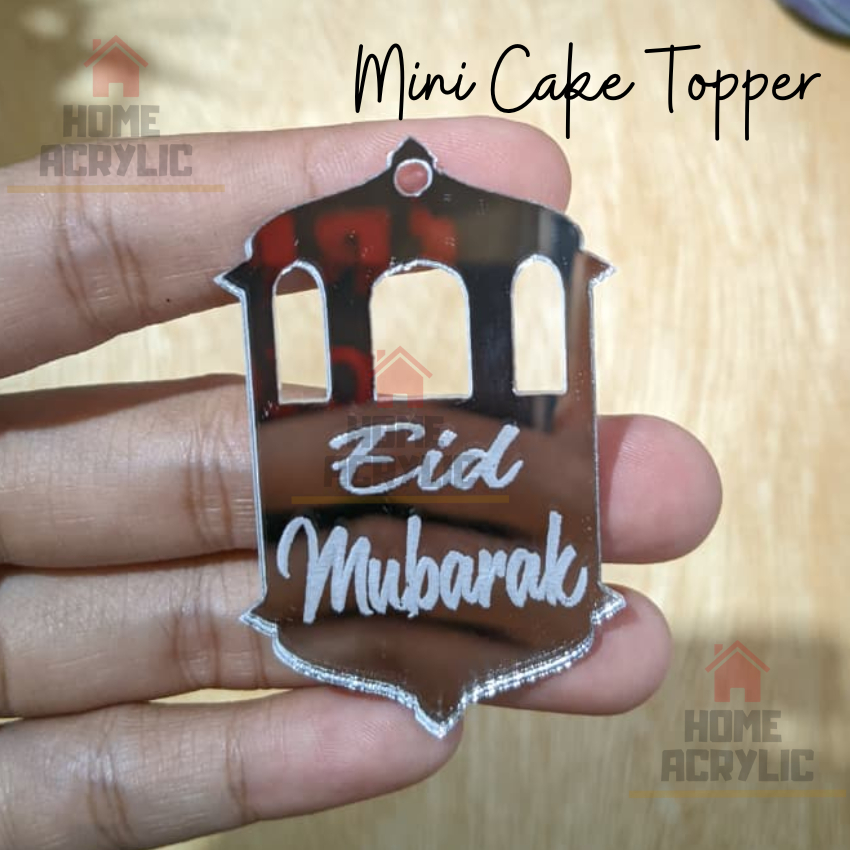 Tag Akrilik Akrilik Kue Idul Fitri  Mini Cake Topper Tag Hampers Idul Fitri  Hang Tag Eid Mubarak
