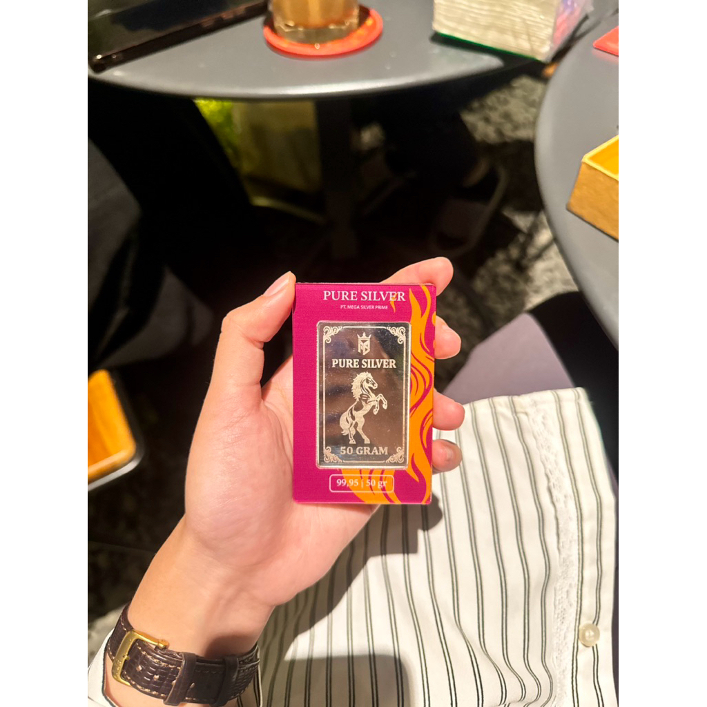 READY ON HANDS Pure Silver Perak Batangan 5gr, 10gr, 25gr, 50gr, 100gr
