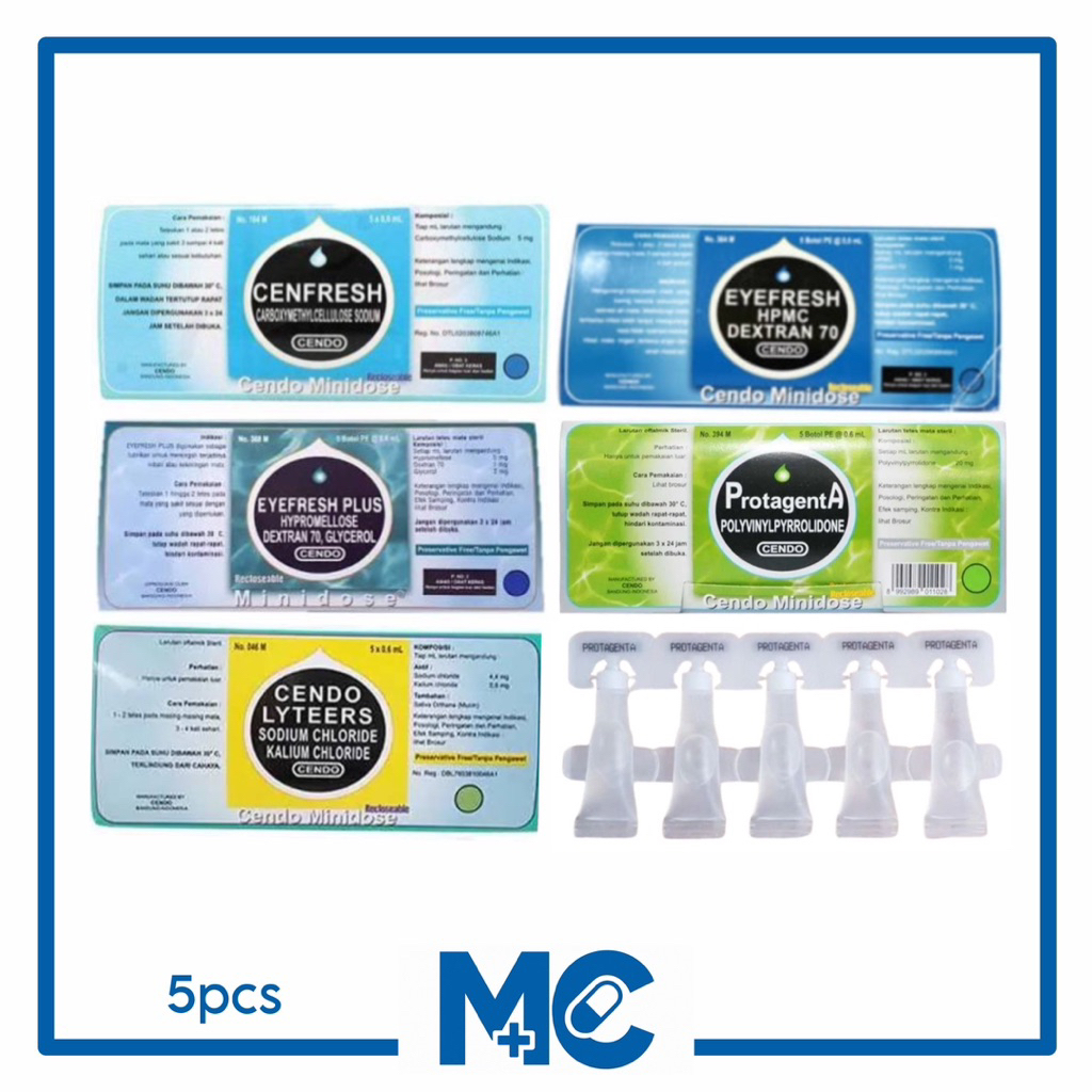 Cendo Cenfresh, Eyefresh, Eyefresh Plus, Protagenta, Lyteers Tetes Mata isi 5 - Meredakan Mata Merah