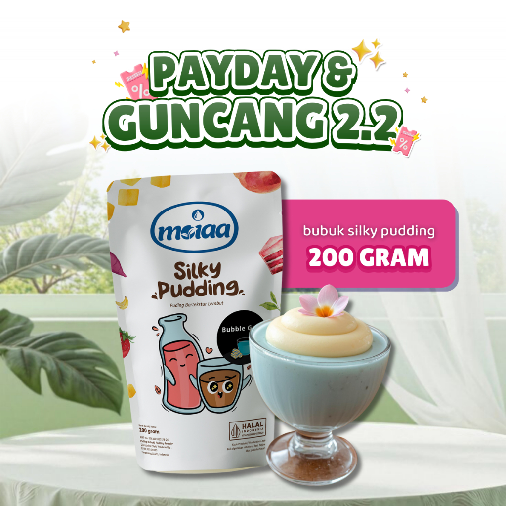 200 gram Bubuk Silky Pudding Powder Premix Instan Puyo Dessert - MOIAA