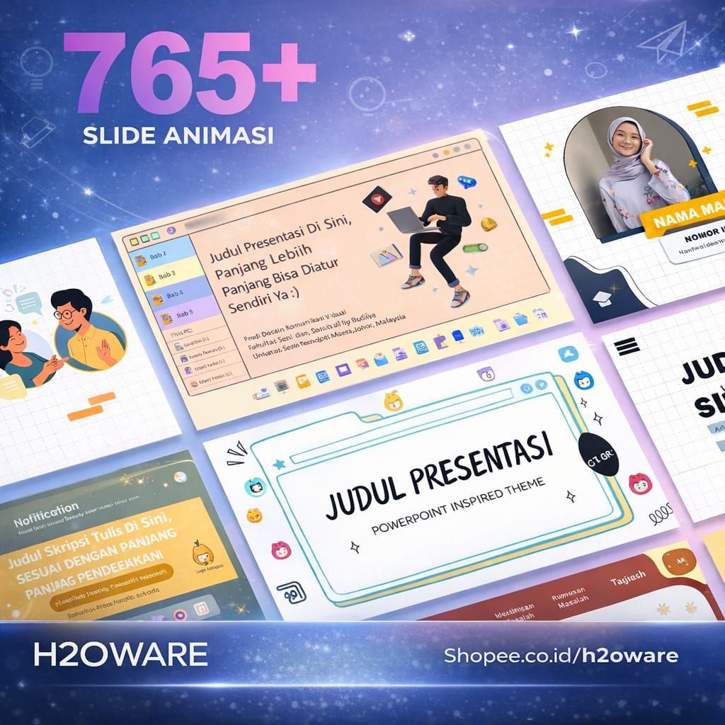Termurah 765+ Slide Presentasi PPT Sempro & PPT Sidang Skripsi Bergerak