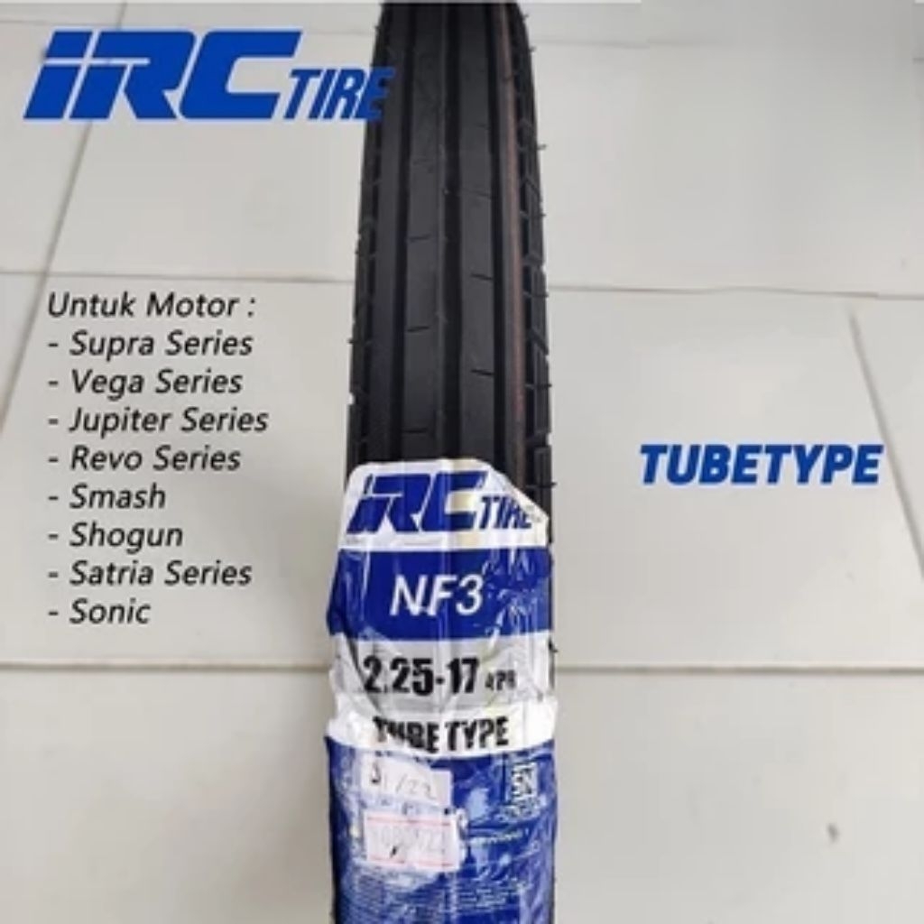 BAN MOTOR ASTREA GRAND IRC NF3 UKURAN 225 RING 17 TUBETYPE(PAKAI BAN DALAM)