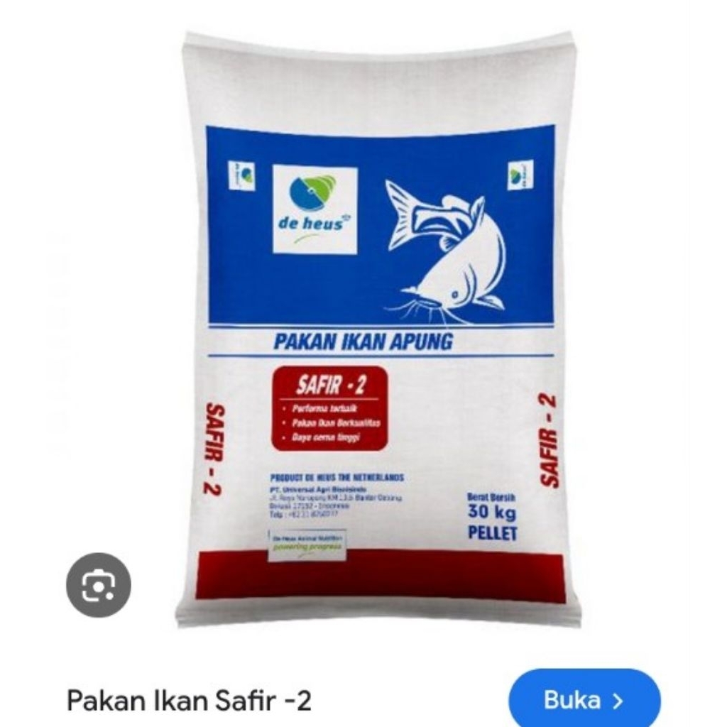 Pakan Ikan Safir 2 Repack 500gr