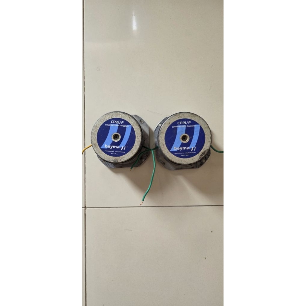 Sepasang Compression tweeter BEYMA CP21/F made in Spain suara clear bagus