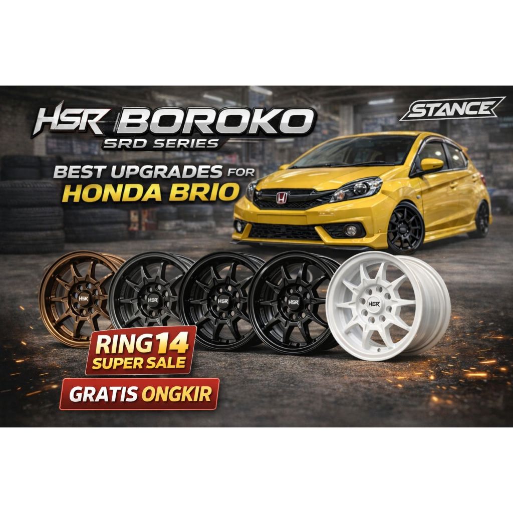 Paket Velg Ban R14 HSR Original untuk Toyota Agya | Ring 14 | Gratis Ongkir