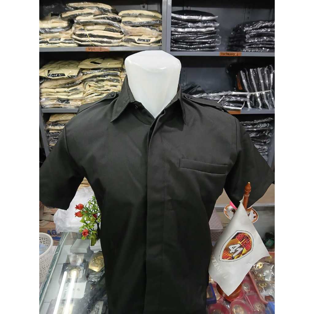 SERAGAM SAFARI GAIA LENGAN PENDEK/PANJANG GAIA NEO PREMIUM COKLAT KEHITAM-HITAMAN