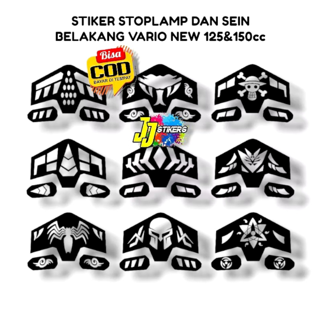 Stiker Variasi Lampu Belakang Vario New 125 150 / Sticker Stoplamp Dan Sein Belakang
