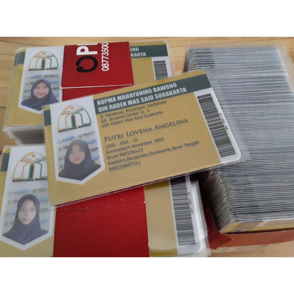 ID CARD PVC TEBAL / KARTU ANGGOTA KARTU MEMBER