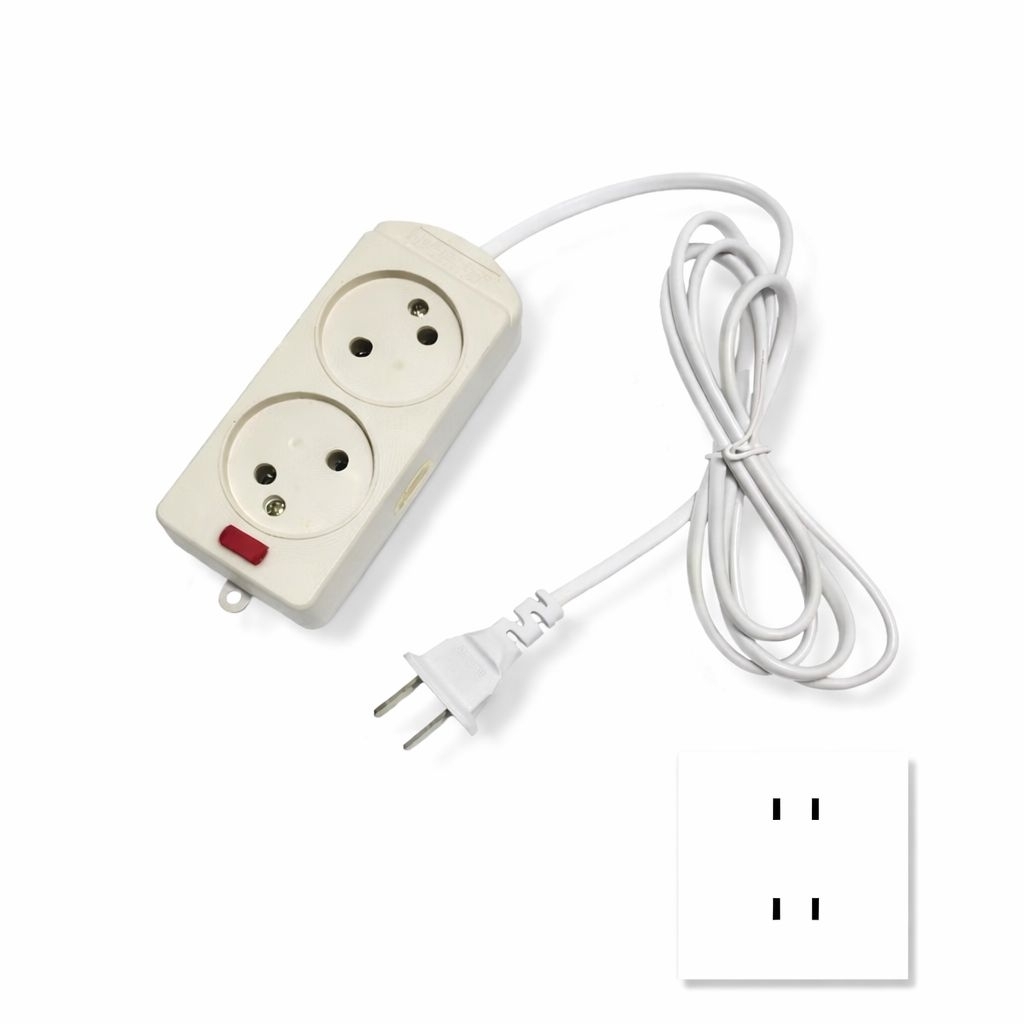 Colokan Listrik kaki 2 Pin Travel Adaptor Colokan over steker JEPANG/TAIWAN /USA/CANADA /AMERIKA