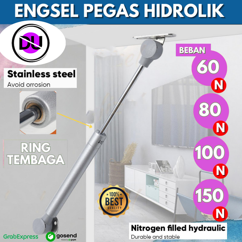 Engsel Hidrolik Pintu Lemari Hidrolik Jok Motor Otomatis Door Closer Spring Kitchen Set
