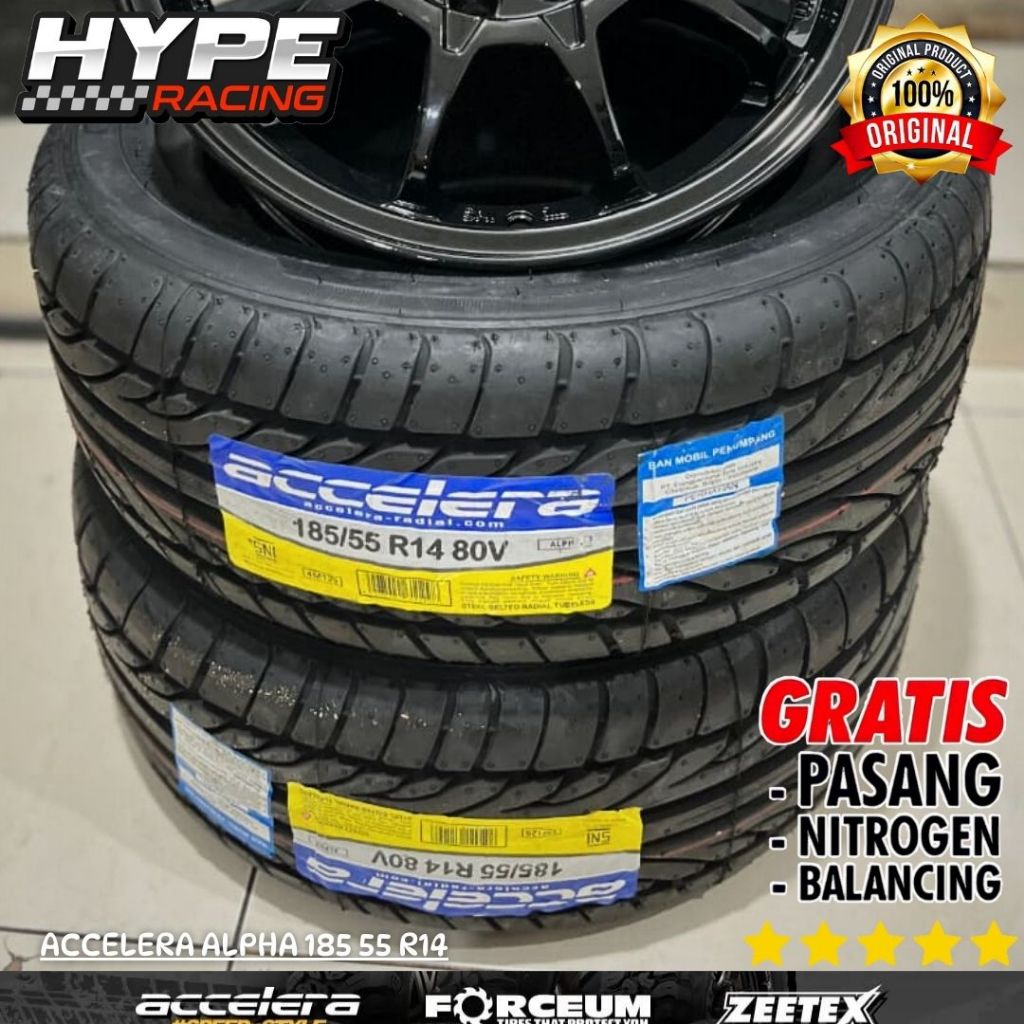 Ban mobil Ring 14 Murah ACCELERA ALPHA 185/55 R14 (Ban Rotation)