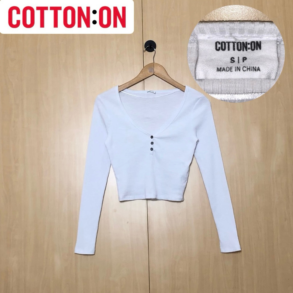Cotton On crop ribbed top S