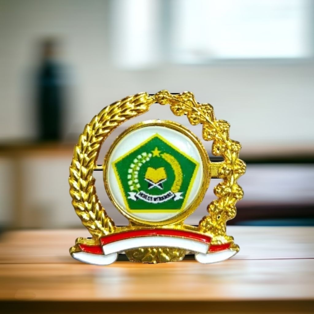 pin padi kapas logo kemenag kancing peniti
