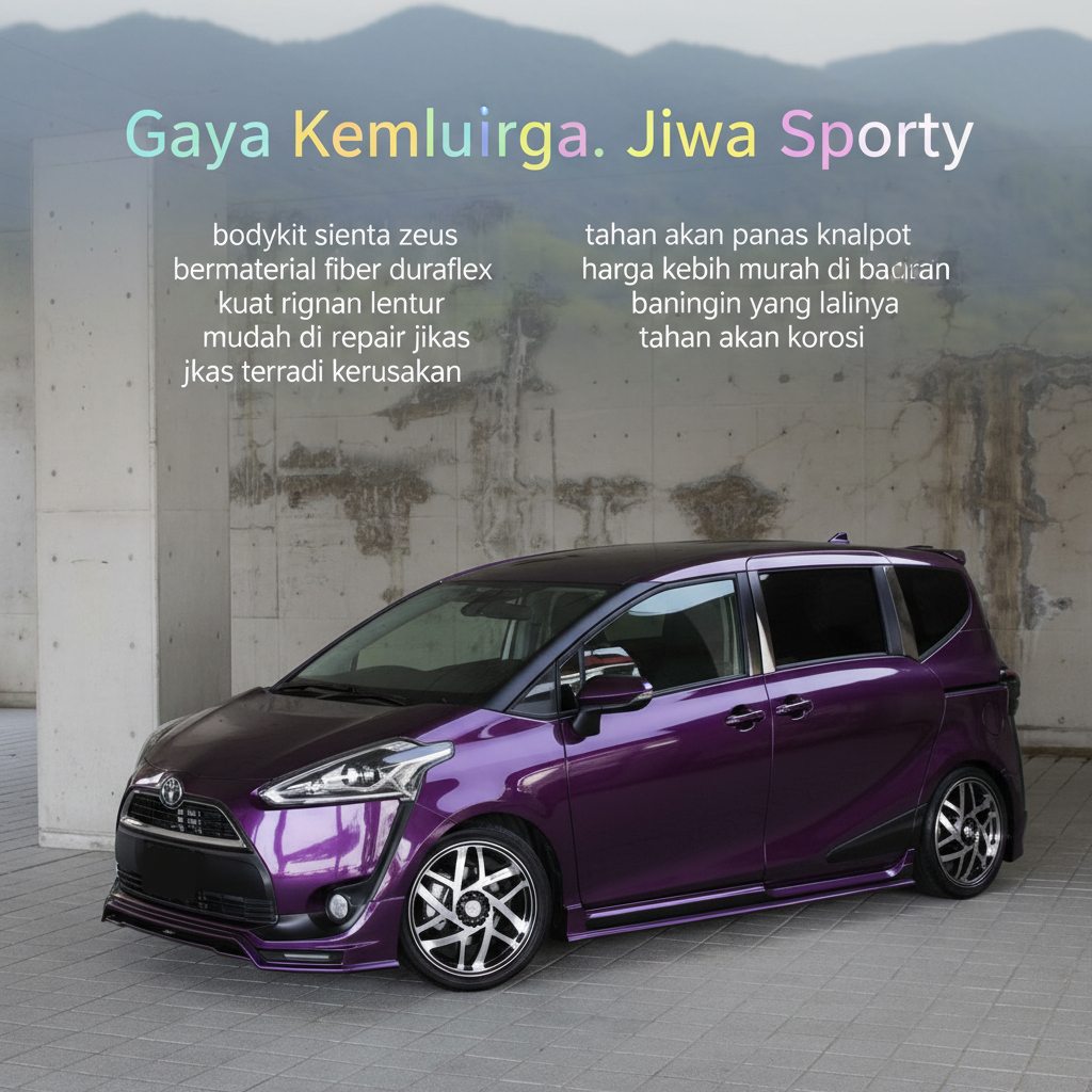 bodykit sienta zeus body kit toyota sienta bodikit sienta