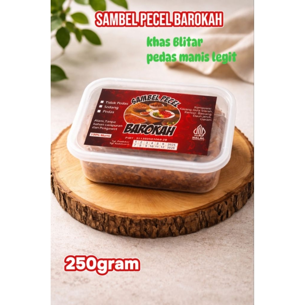 Sambel pecel khas Blitar Sambel pecel barokah kemasan 250gr