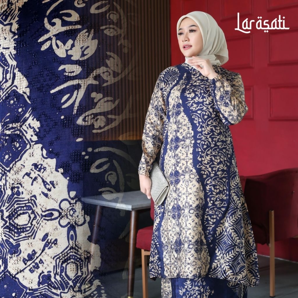 Set Batik Sutra Mewah High Quality (EKSCLUSIF) SET GAMIS BATIK BAHAN DOBBY SUTRA STELAN ROK BATIK SU
