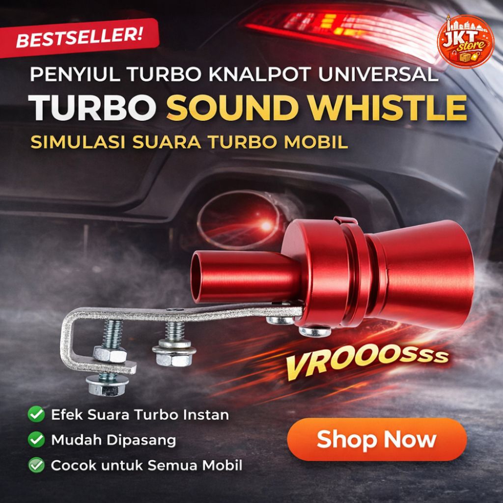 Penyiul Turbo Knalpot Universal | Turbo Sound Whistle Simulasi Suara Turbo Mobil