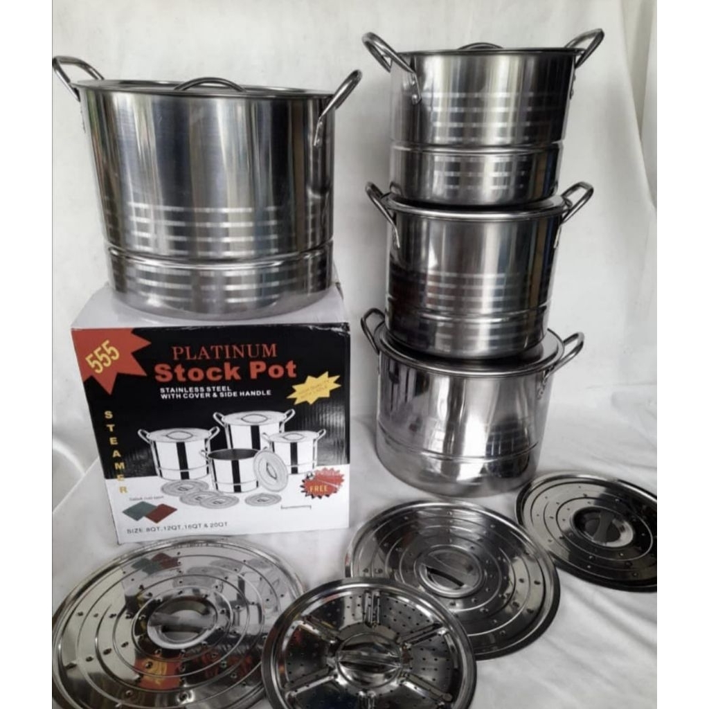 Panci 555 Stainless Steel 1 Set/Panci set PLATINUM STOCK POT