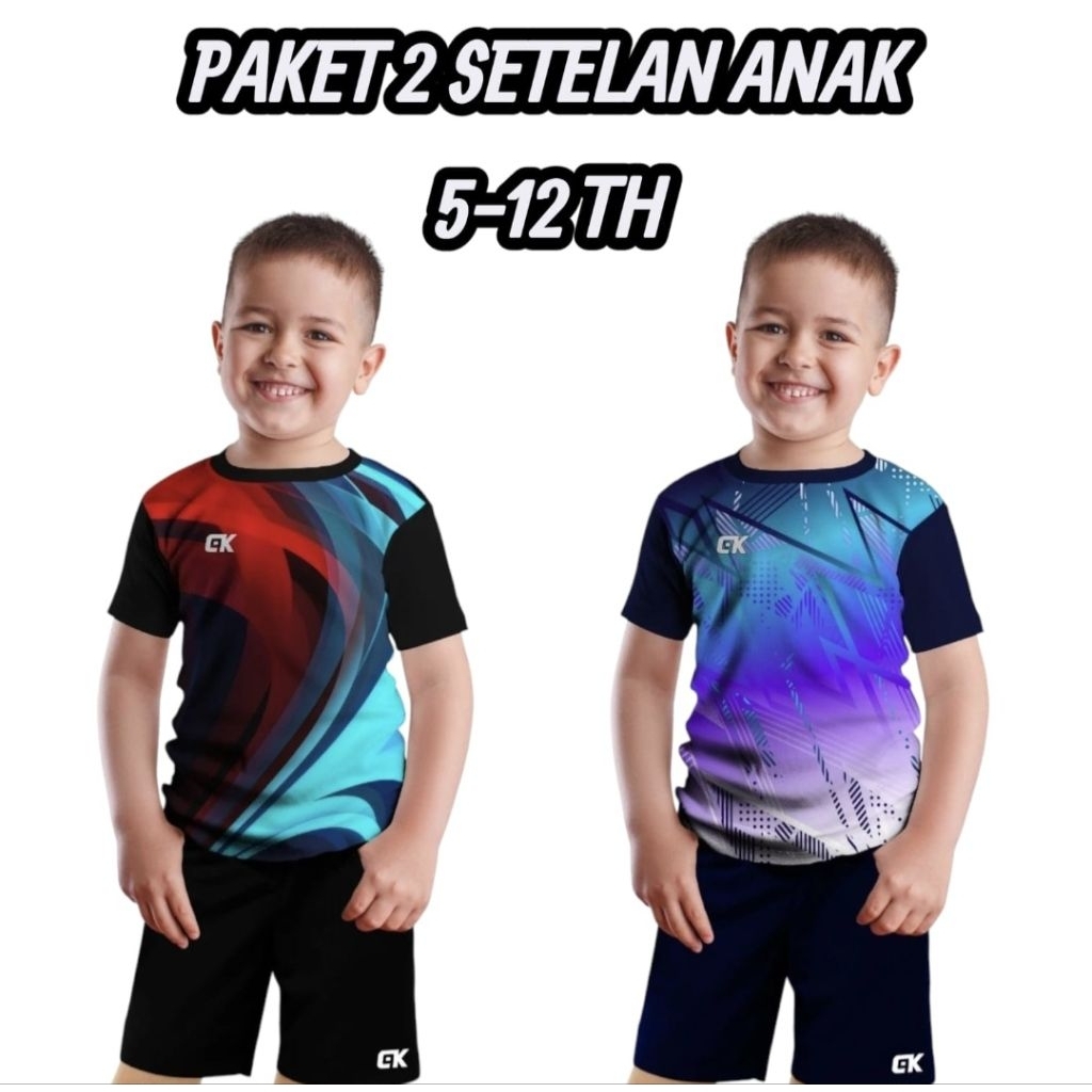 JERSEY BAJU BOLA ANAK SETELAN OLAHRAGA ANAK UMUR 6-12 TAHUN