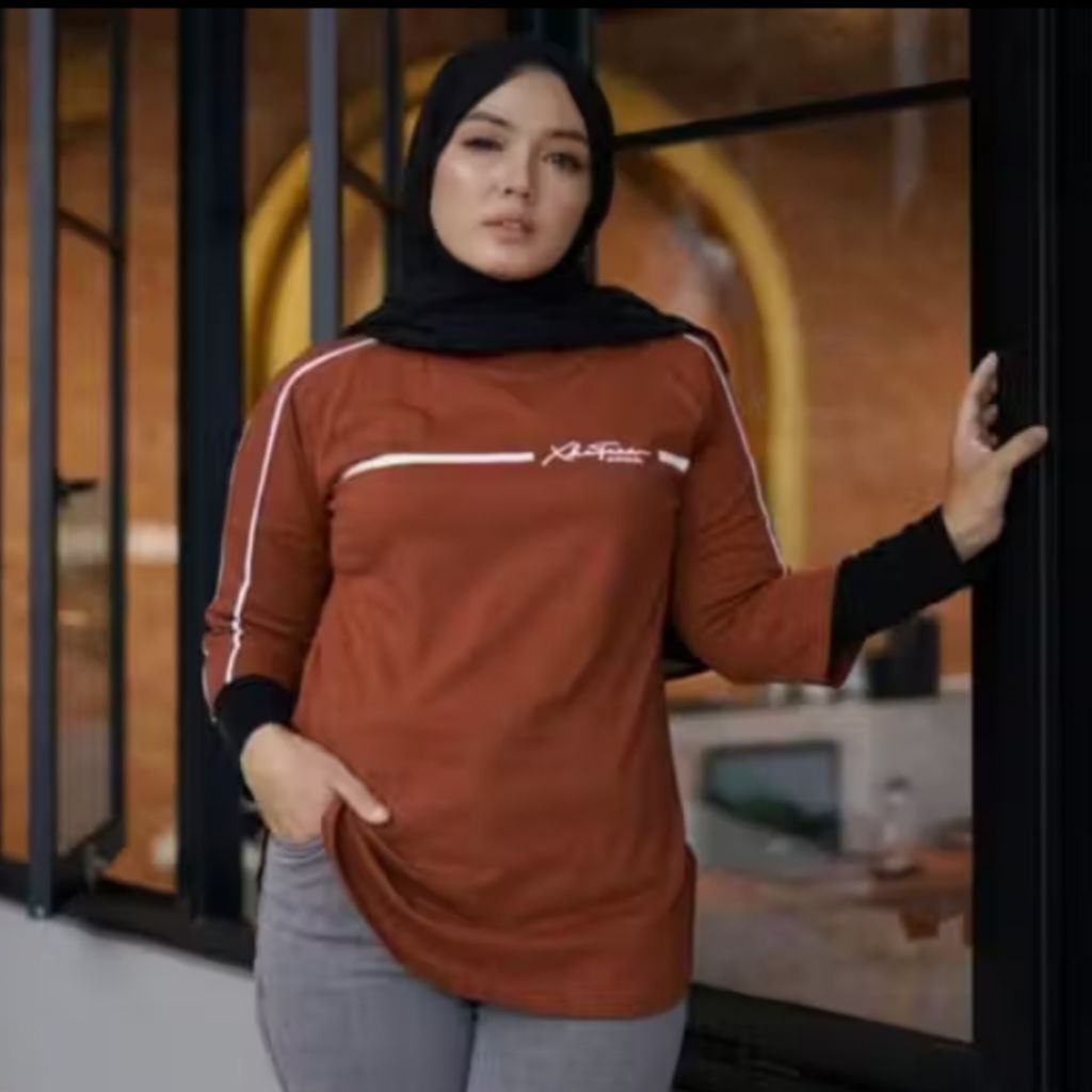 Xhafana.WRN.Oval.tangan.7/8.kaos.atasan.wanita.muslimah