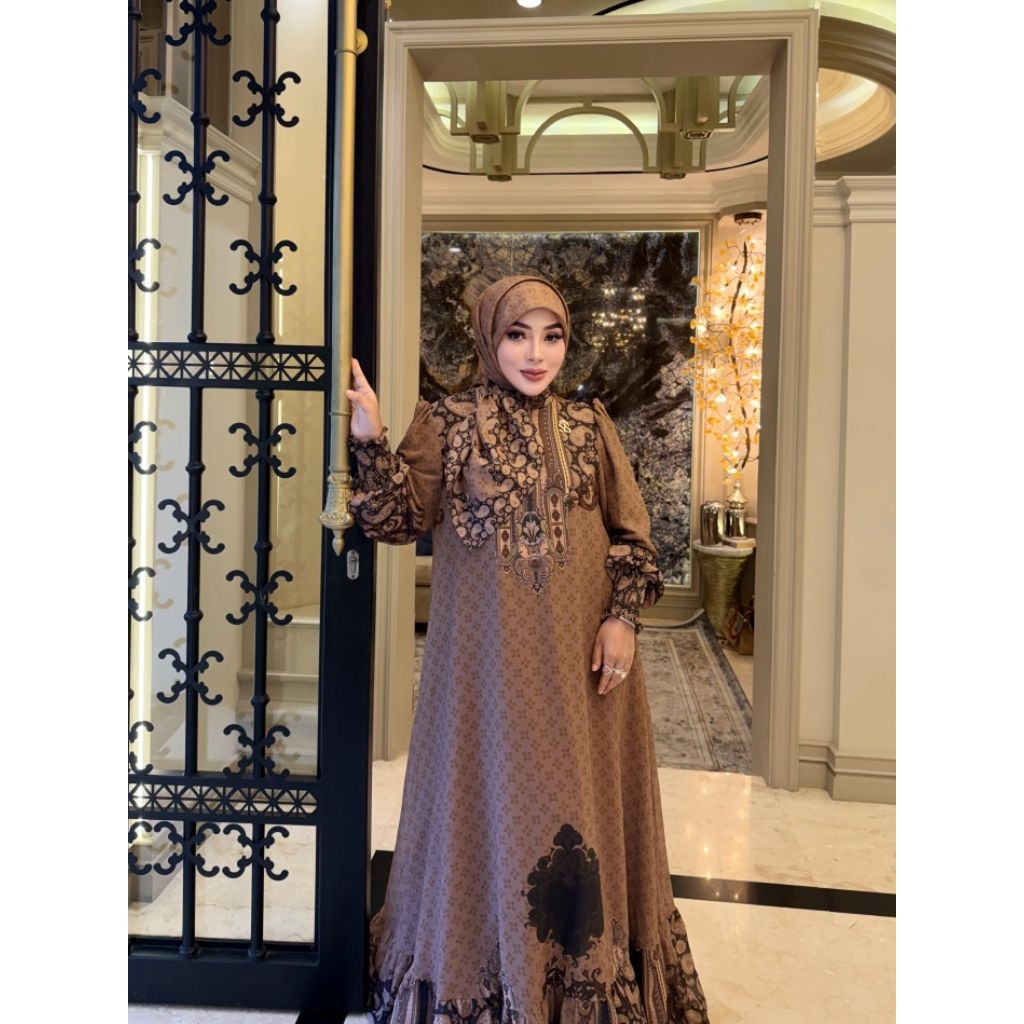Gamis Printing Mewah Exclusive Ori Shellasaukia