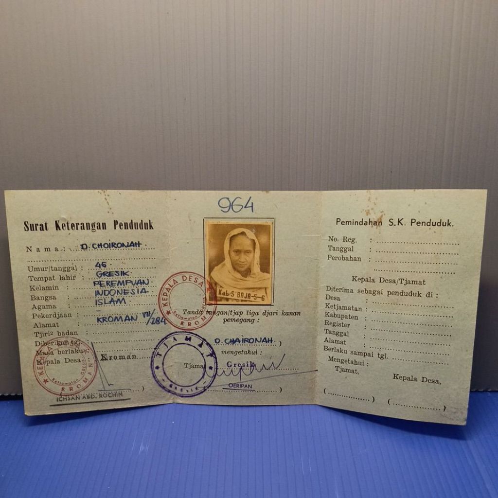 jual dokumen jadul surat keterangan penduduk