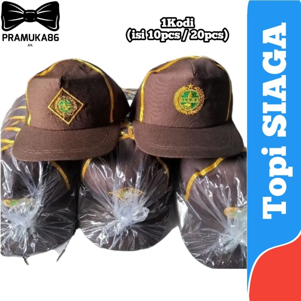 1Kodi Topi Siaga Pramuka Putra & Putri Logo Bordir / Topi Siaga Putri Pramuka / Topi Siaga Putra Pra