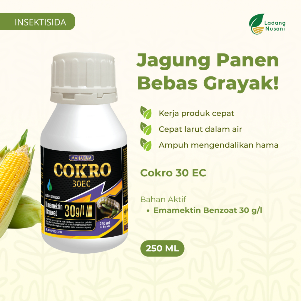 Mahakam COKRO 30 EC 250 ml – Insektisida Ulat Grayak & Trips Jagung - Emamektin Benzoat