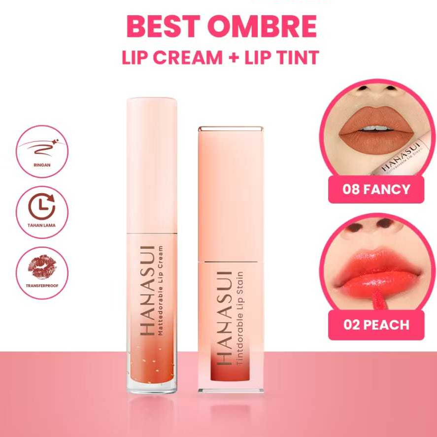 Hanasui Ombre Lips - Mattedorable Lip Cream & Tintdorable Lip Tint