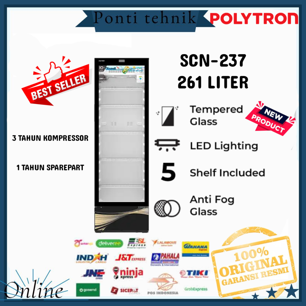 SHOWCASE POLYTRON SCN 237 4 RAK 261 L NO FROST