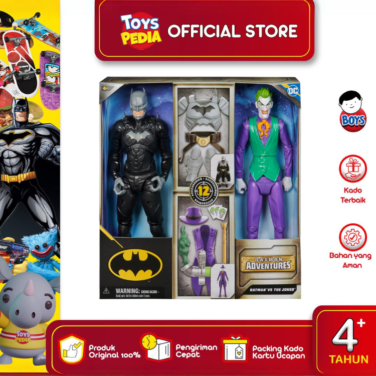 Mainan Spin Master DC Batman Adventures Batman vs The Joker