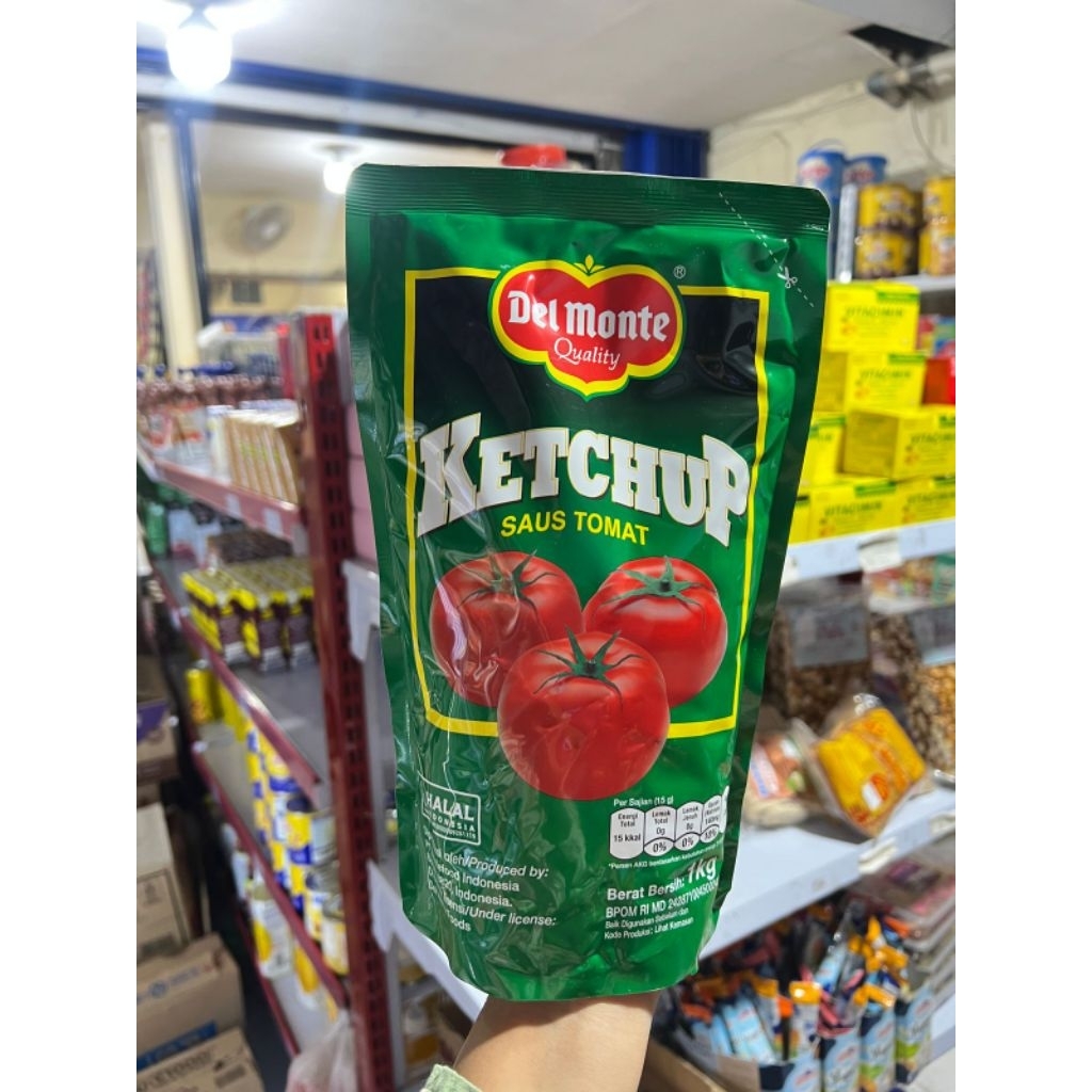 Saos Sambal Del Monte Kemasan Pouch Refil 1 Kg Saus Tomat / Extra Hot Halal