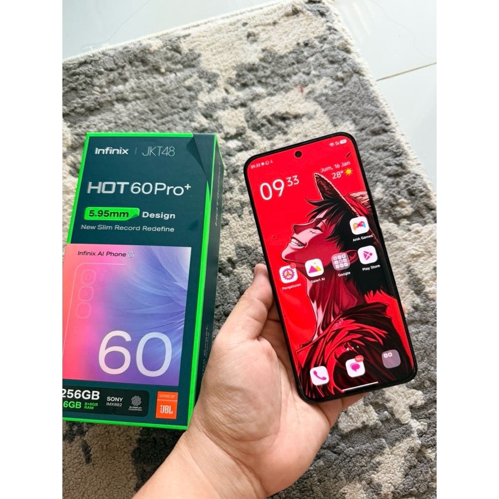 INFINIX HOT 60 PRO+ Plus 256GB Layar Amoled