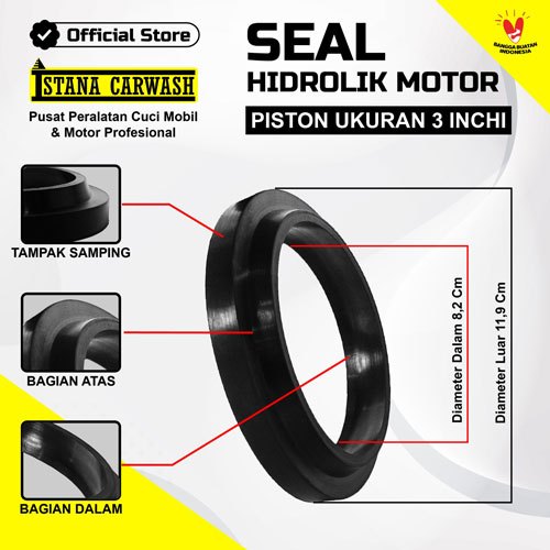 Seal Hidrolik Cuci Motor IKAME - Karet Seal Lift Motor Hidrolik - Sparepart Hidrolik Motor Anti Boco