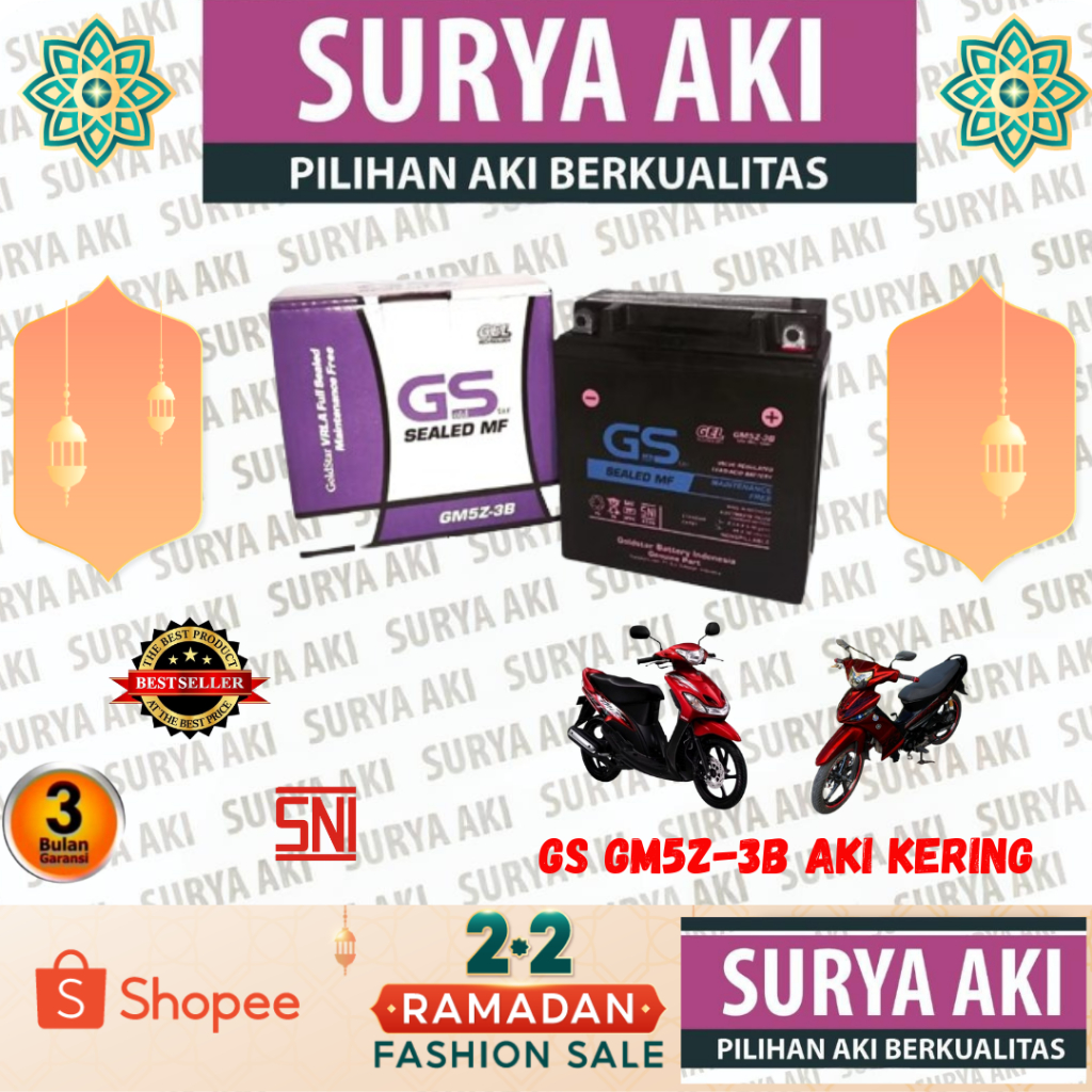Aki Motor Yamaha Mio Sporty Mio Smile GM5Z-3B Aki Kering