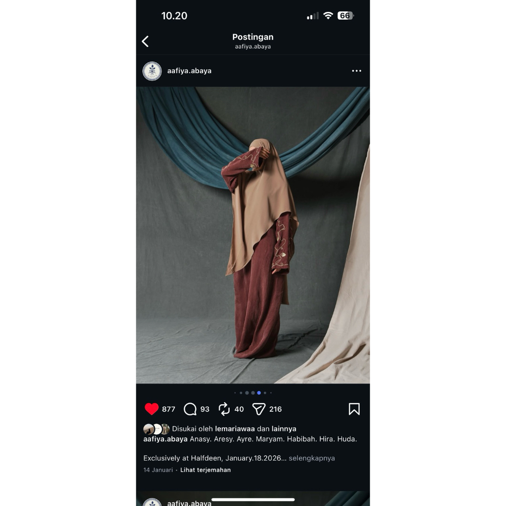 NWT Aafiya Abaya Anasy Maroon M