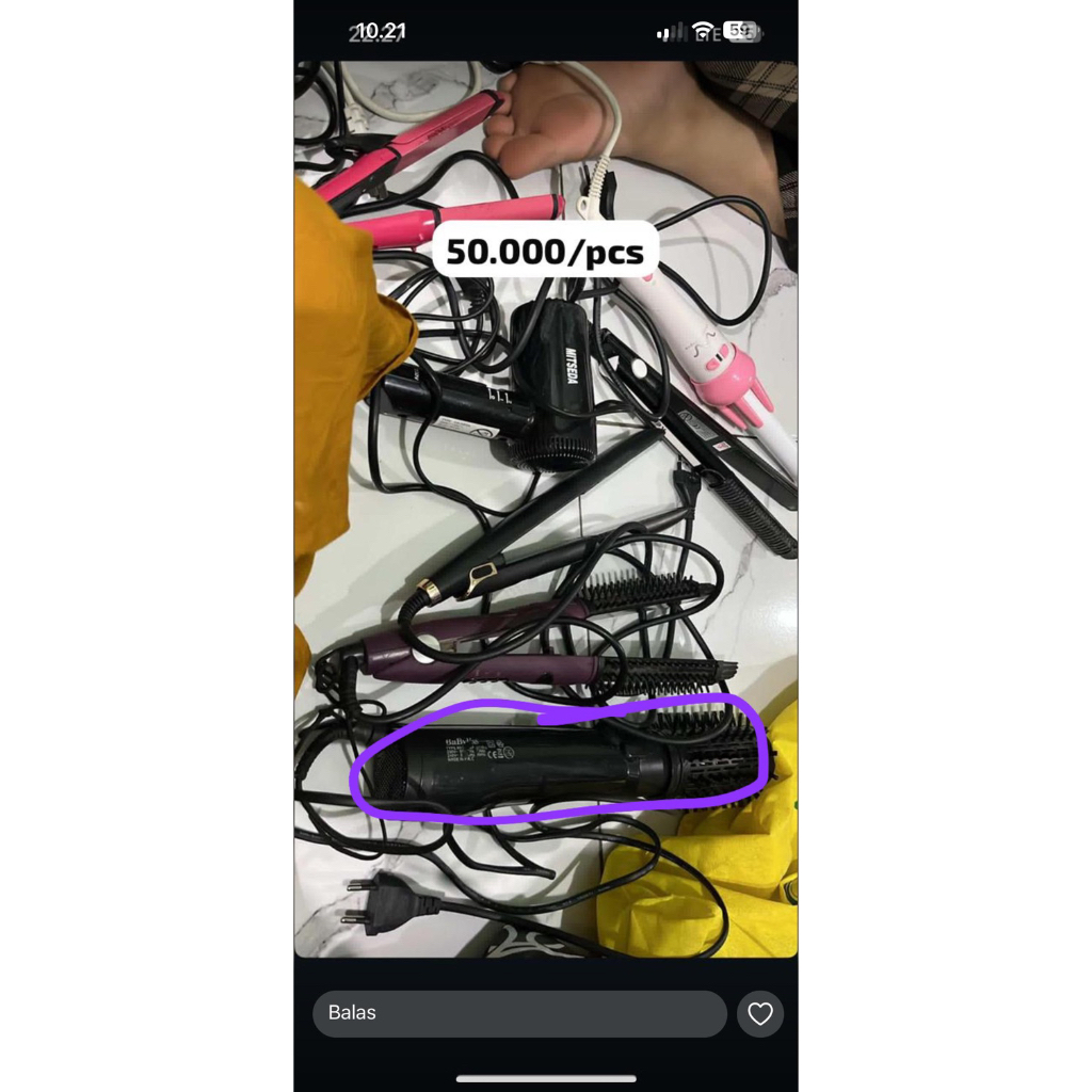 ALAT CURLY RAMBUT KERIKIL PRELOVED