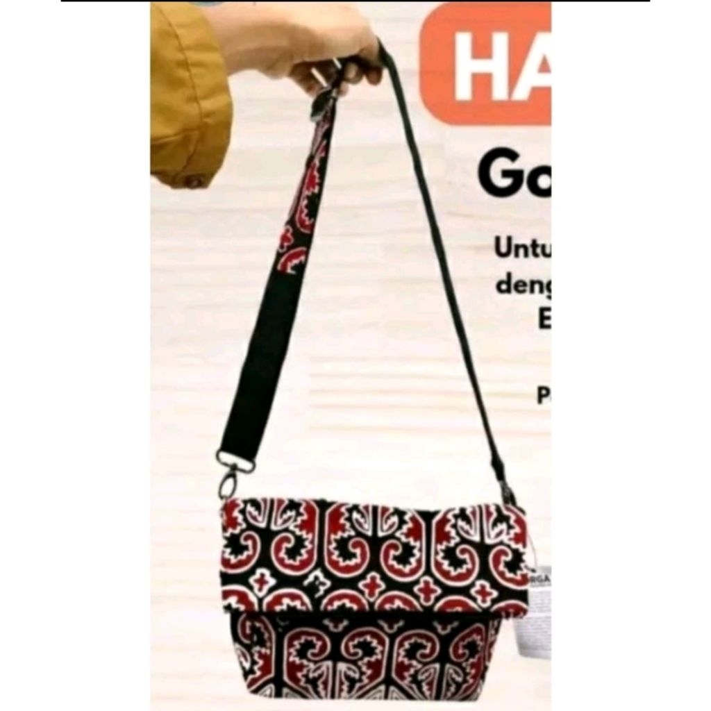 TAS BATIK SELEMPANG/BAHU NS MERAH BAGUS SEKALI BAHAN TEBAL KUAT
