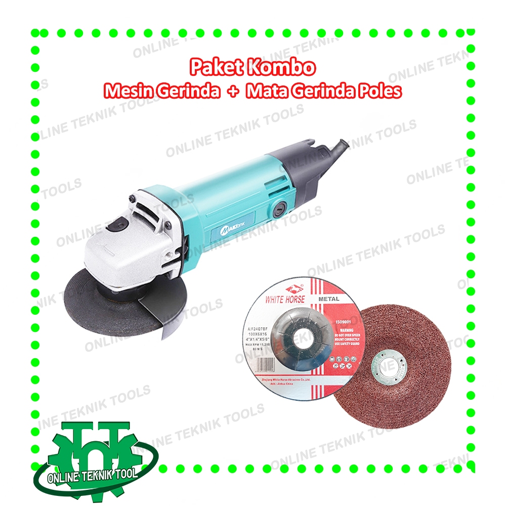 Paket Mesin Gerinda 4" + Mata Potong / Mata Poles