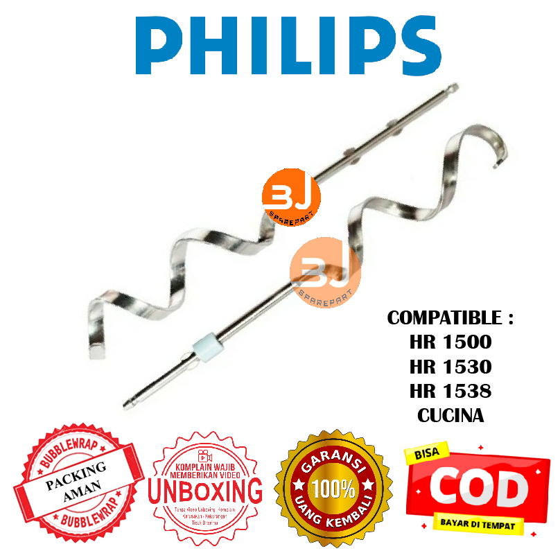 ORIGINAL SET STIK MIXER ULIR PHILIPS SET STICK SPIRAL MIXER PHILIPS HR 1530 HR 1538 HR 1500 CUCINA
