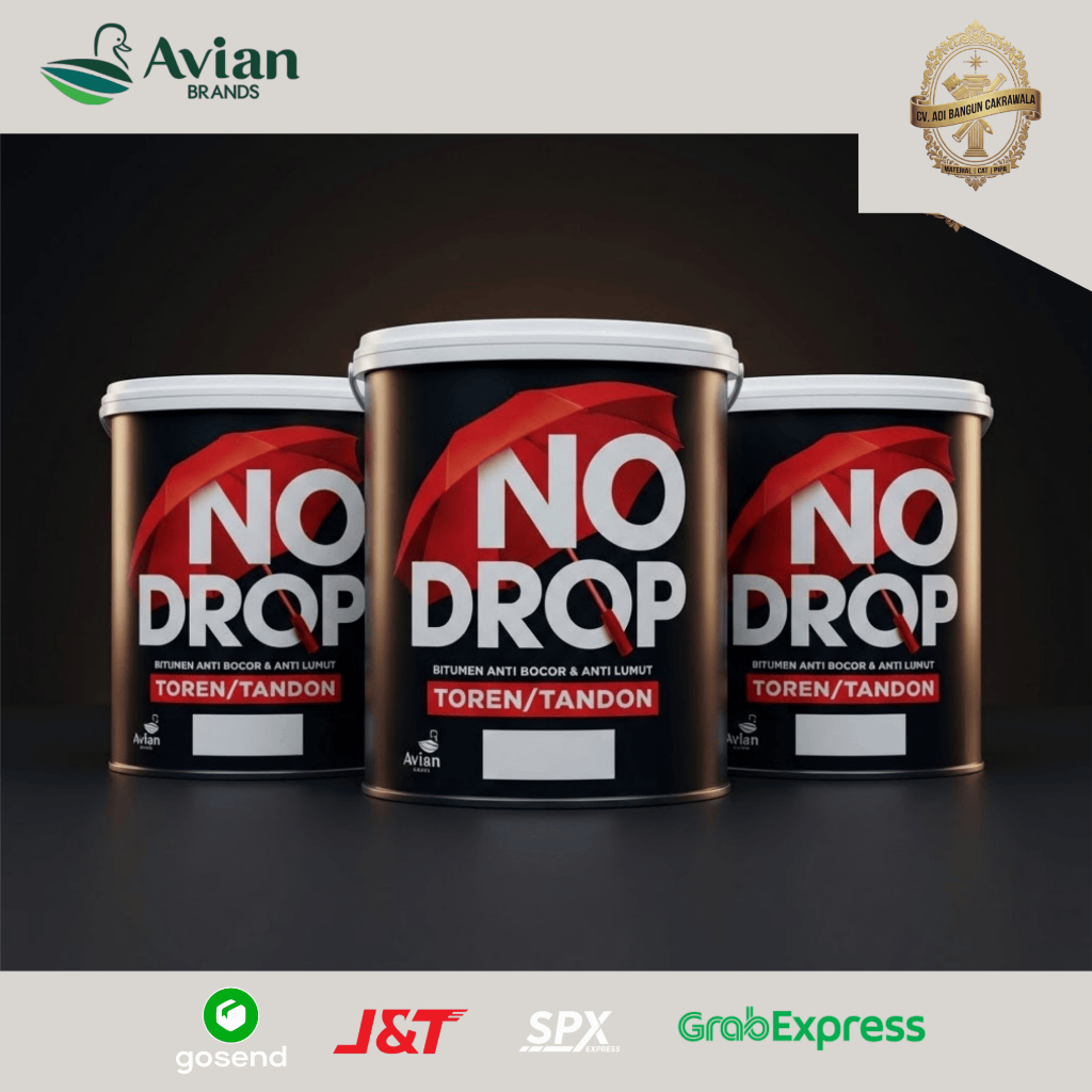 NO DROP BITUMEN 1KG DAN 4KG CAT PELAPIS ANTI BOCOR TAHAN AIR TAHAN CUACA WARNA HITAM