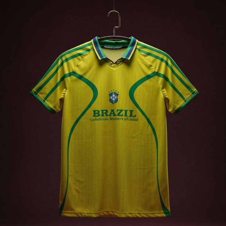 JERSEY BRAZIL VINTAGE // JERSEY RETRO BRAZIL // JERSEY CASUAL BRAZIL FULL PRINTING KAIN PREMIUM