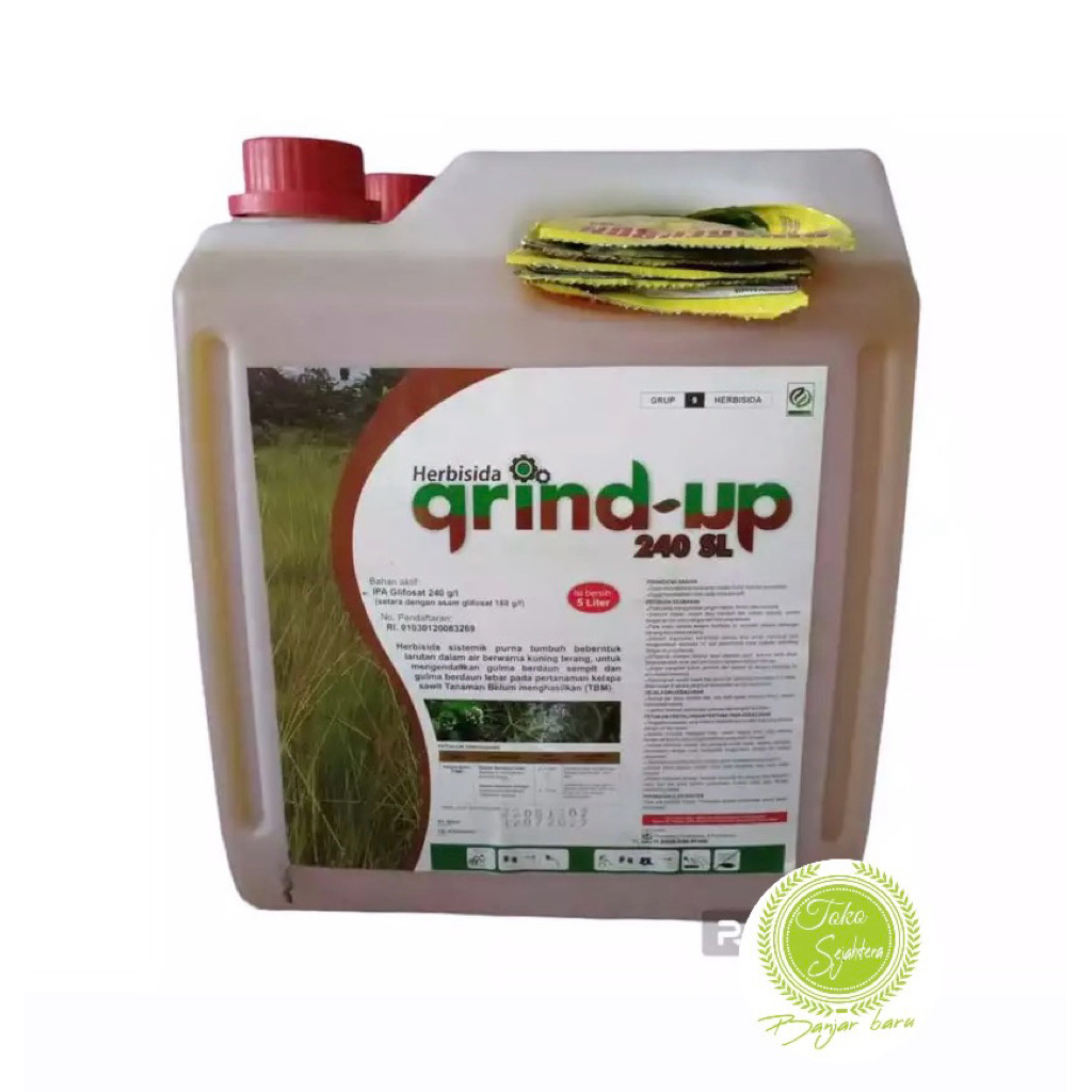 Herbisida Grind-up 240SL  5Ltr sistemik purna tumbuh matikan rumput sampai akar