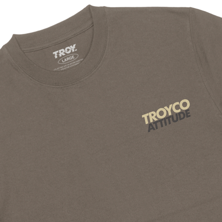 Troy Company Tshirt Maple Brown Attitude - Kaos Lengan Pendek Kaos Coklat MTD 2850