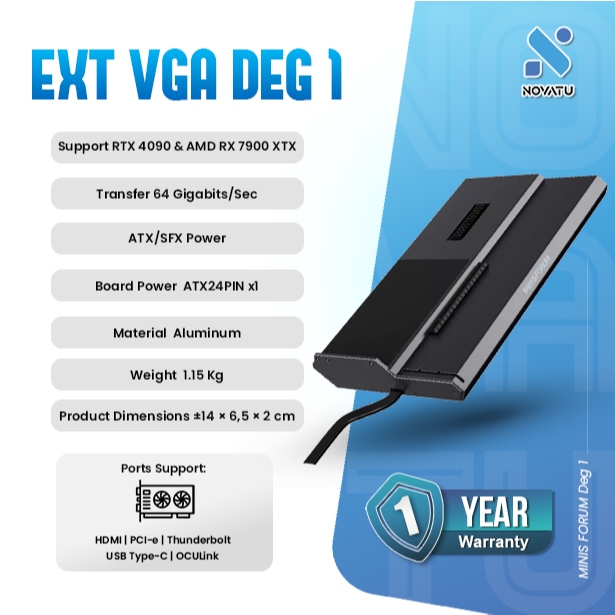 MINISFORUM DEG1 External VGA eGPU Enclosure | OCuLink Port | Supports RTX 4090 / RX 7900 XTX