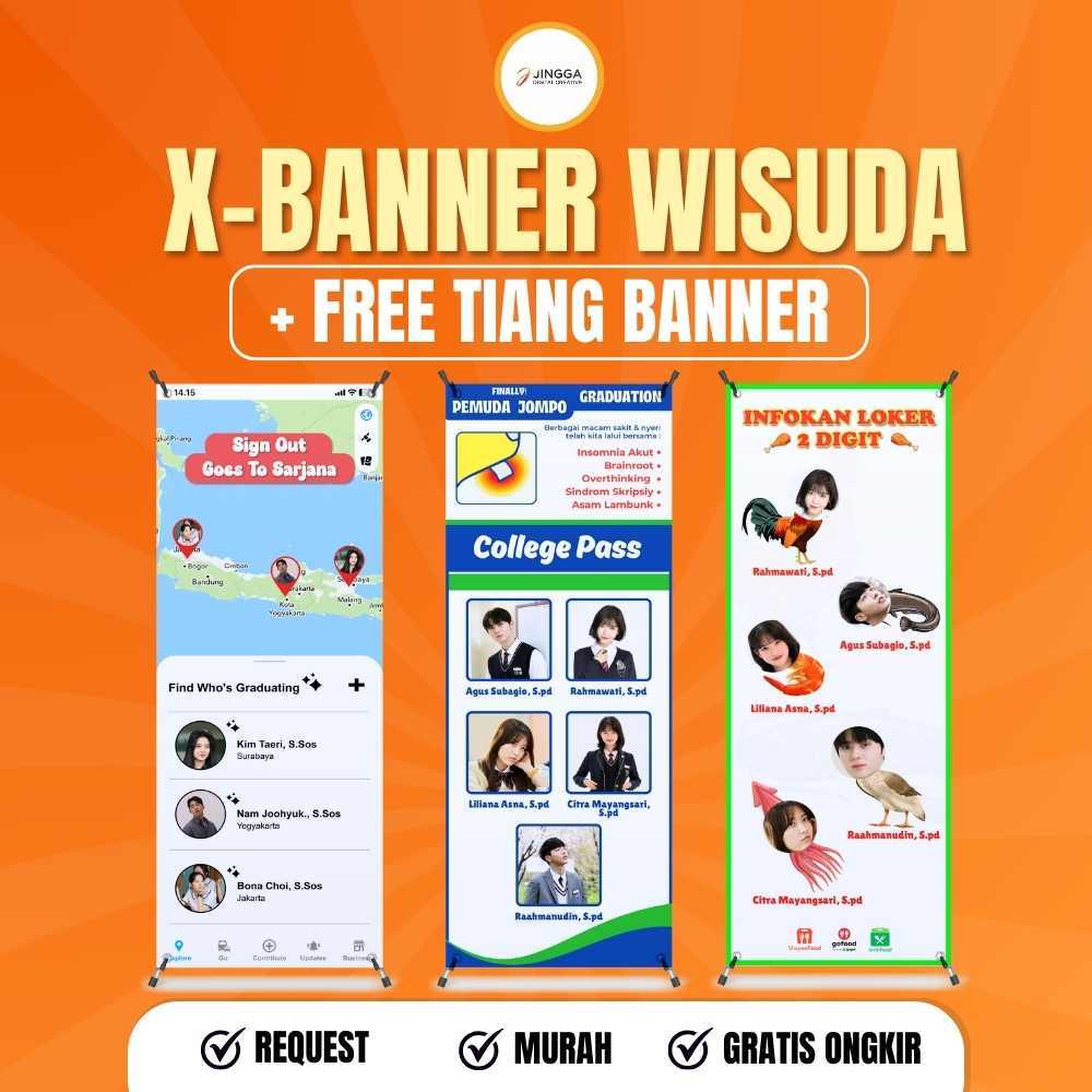 [JINGGA] Banner Wisuda | Banner Sidang | Banner Stand Wisuda | x Banner Wisuda