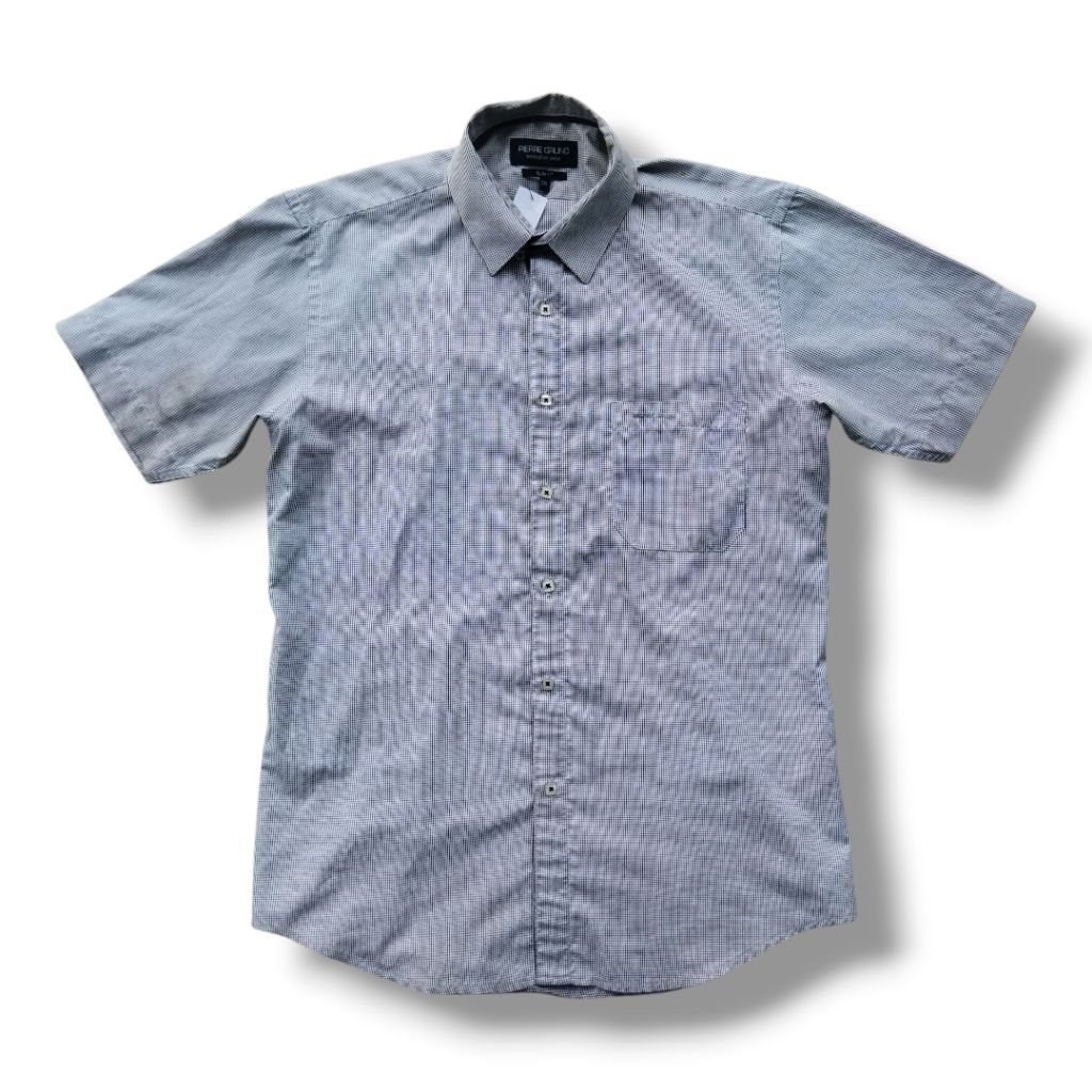 Plaid Shirt Pierre Gruno / kemeja second / kemeja kotak / P125