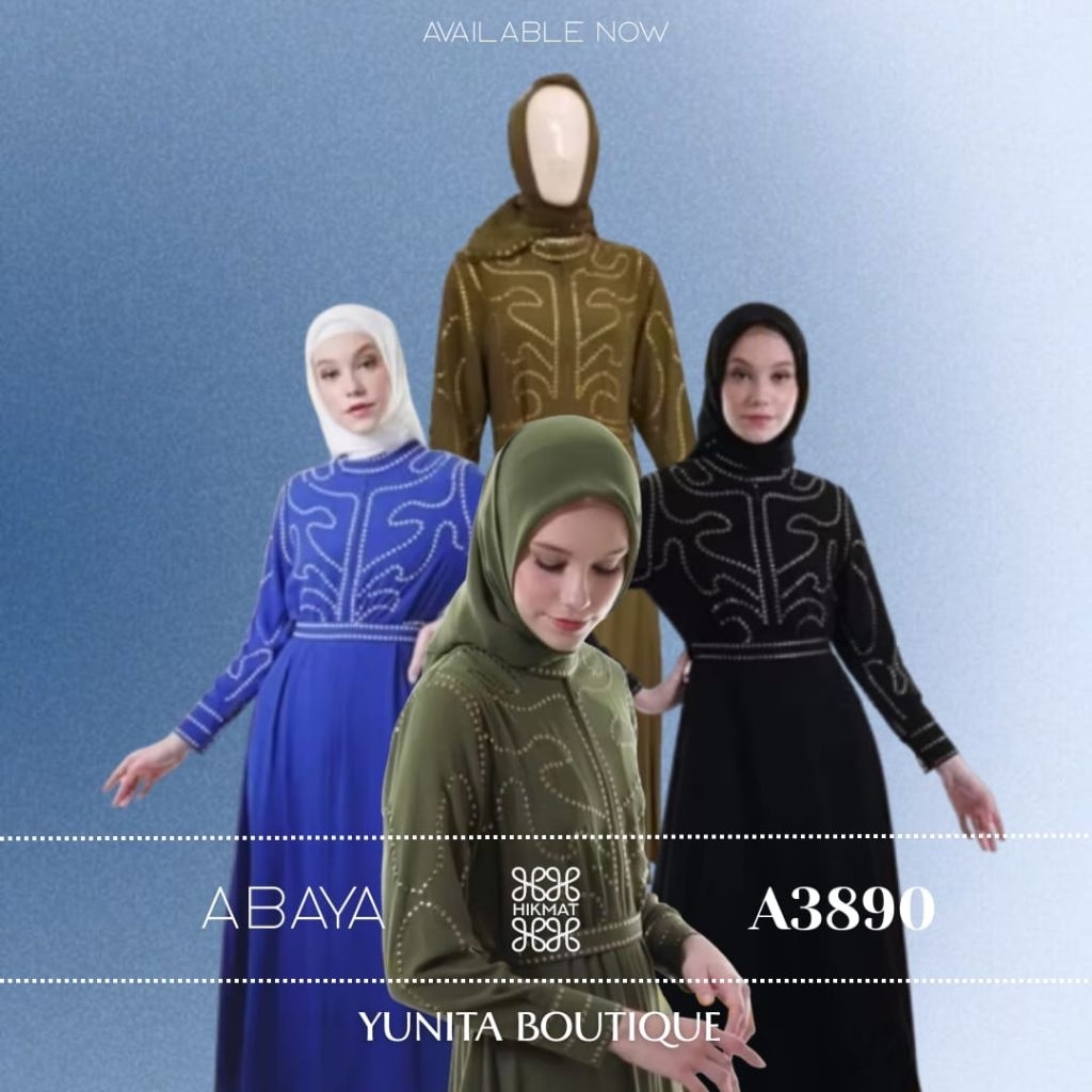 Hanya Ready xl Black Terbaru Abaya Hikmat A3890 Original (Diskon)