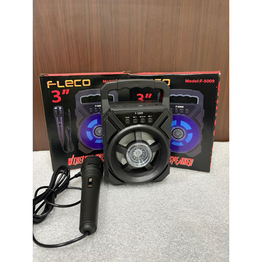 Speaker bluetooth Fleco F-5009 3” 3inch radio speaker wireless portable F5009 F 5009 speaker mini bl